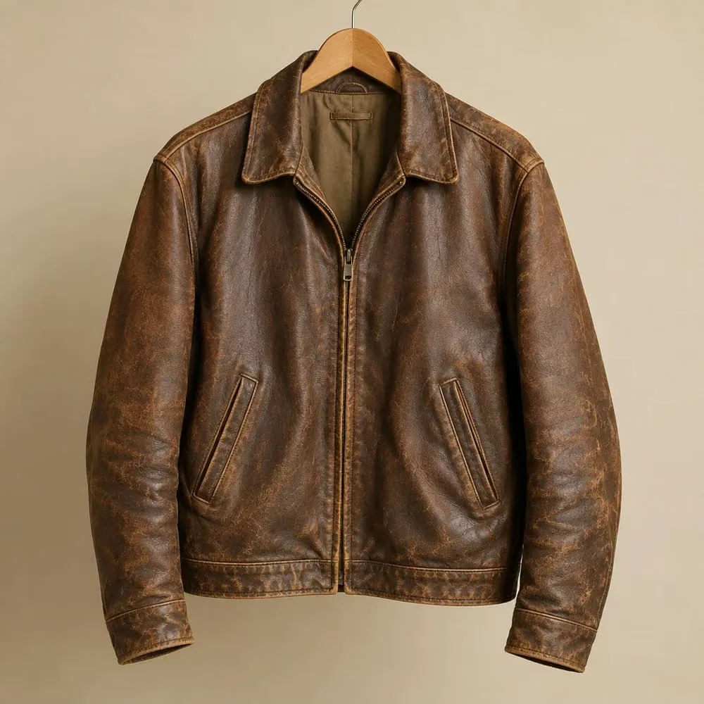 Vintage-Lederjacke
